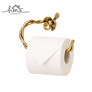 Modern Gold Brass Hexagon Backplate Toilet Paper Holder Angular Triangular Arm <b>Wall</b> Mounted Bathroom Holder Minimalist Design - Product Image 5