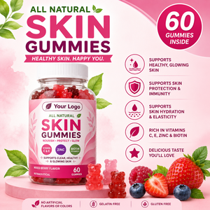 Beauty Formula <b>Gummies</b> with Vitamin C E Zinc and <b>Biotin</b> Soft Chewable Fruit Flavor Gummy Product with Convenient Packaging - Product Image 5