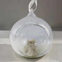Pièce de suspension d'arbre de Noël en résine personnalisée, mini boule de neige en verre accessoire décoratif, figurines d'animaux