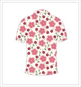 Polo de Hombre con Estampado Floral Rosa, Camiseta Casual de Manga Corta para Verano, Moda para Golf y Playa, Transpirable y Ligera - Product Image 2