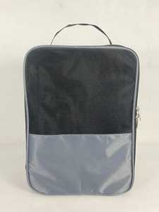 Sac de rangement pour chaussures réutilisable, portable, transparent, en maille, tendance, avec fermeture éclair et poignée de transport - Product Image 1