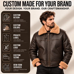 Wholesale <b>Men's</b> XS Cow Skin Leather Standard Stand Winter Waterproof Plain Dyed Bomber <b>Jacket</b> Eco-Friendly Canvas Moto Biker - Product Image 5