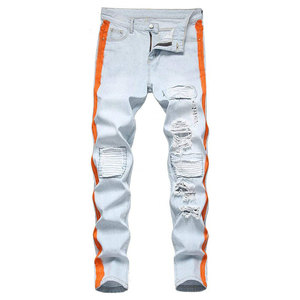 Nouveau style de jeans déchirés pour hommes, pour usage extérieur, de qualité supérieure, couleur unie, jeans déchirés pour hommes - Product Image 1