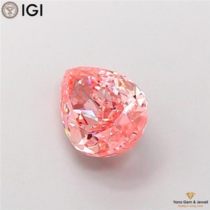Diamant de laboratoire cultivé CVD de 1,50 carat, taille poire, couleur rose vif fantaisie, clarté VS2, certifié IGI, pour un centre de table audacieux en solitaire - Product Image 5