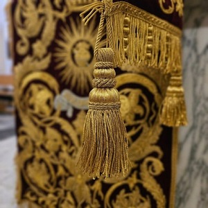 Chef-d'œuvre personnalisable, artisanat traditionnel écologique, velours bordeaux ultra-premium, épais, fait main, avec badge - Product Image 6