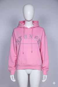 Sweat à capuche respirant pour homme, personnalisé, avec impression numérique et strass, fermeture éclair, prix direct usine, vente en gros - Product Image 3