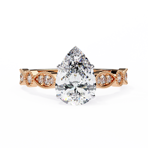 Luxury Lab Grown Diamond Engagement <b>Ring</b> 10K Yellow <b>Gold</b> | IGI Certified Classic Solitaire <b>Ring</b> for Women | Timeless Bridal - Product Image 2