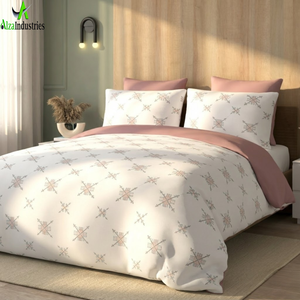 Juego de Sábanas de Algodón Puro, Tamaño Super King 120x120* |   Lino Transpirable con Estampado Geométrico Pastel y 2 Fundas de Almohada con Acabado Suave - Product Image 6