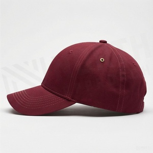 <b>Maroon</b> 6-Panel Baseball Cap Adjustable Fitted Unisex Cotton Twill Solid Color Casual Hat for Adults - Product Image 3