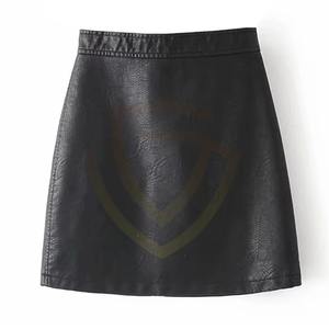 Jupe en cuir d'agneau véritable au prix d'usine, design jupe courte en cuir sexy longueur cheville - Product Image 5