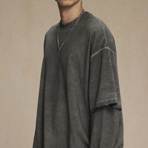 เสื้อยืดแขนยาวสองชั้นลำลองสำหรับผู้ชาย รุ่นปี 2026 ผลิตตามสั่ง มีดีไซน์และสไตล์หลากหลาย - Product Image 5