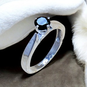 925 Stamped Sterling Silver Prong Sett Round Faceted Cut Natural <b>Black</b> Onyx Gemstone <b>Rings</b> Handmade Fine Jewelry Wedding <b>Ring</b> - Product Image 1