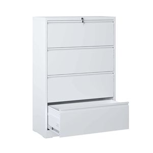 Armadietto Portadocumenti in Metallo Bianco con 4 Cassetti e Serratura per Casa e Ufficio - Product Image 2