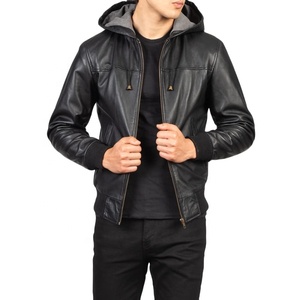 Manufacturer's Custom <b>Men's</b> Genuine Sheep Skin <b>Jacket</b> Stand Collar Varsity Style Light Reversible <b>Letter</b> Wholesale Supply - Product Image 4