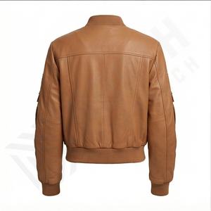 Veste en cuir décontractée pour femme de couleur unie, de haute qualité, tricotée, respirante, streetwear, taille et couleur personnalisables - Product Image 3