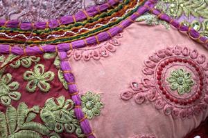 Almohada de suelo Boho Cojín de suelo redondo Funda de cojín de meditación púrpura - Product Image 6