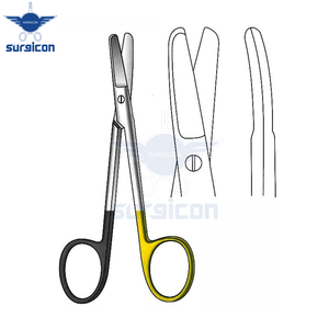 Ciseaux chirurgicaux Cottle 11,5 cm / 4-3/4 pouces, ciseaux incurvés type Bulldog, lame dentelée, Super Cut TC, précision médicale - Product Image 3