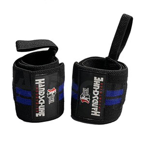 Muñequeras Deportivas Antideslizantes, Transpirables, Elásticas, con Doble Tira y Lazos para el Pulgar, para Entrenamiento, Fisicoculturismo y Levantamiento de Pesas - Product Image 1