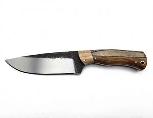 Outil utilitaire robuste d'extérieur en acier au carbone, fabriqué à la main, avec manche segmenté en bois - Product Image 5