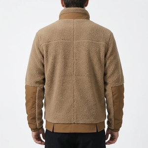 Chaqueta Térmica Sherpa para Hombre, Cuello Alto, Cierre Completo, Abrigo de Invierno Cálido y Grueso, Colores Personalizados, Ropa Exterior de Felpa - Product Image 4