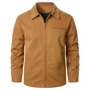 Chaqueta de los hombres de color sólido con cremallera a prueba de viento de moda chaqueta de los hombres - Product Image 4