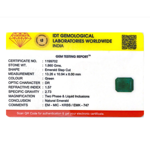 Loose 9.3 Carat Zambian Emerald Gemstone Faceted Emerald Cut for Fine Jewelry - Product Image 4
