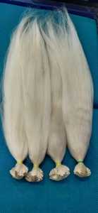 Extensions de cheveux humains blonds indiens lisses de 24 pouces, mèches de cheveux blonds ondulés bruts d'Inde du Sud - Product Image 5