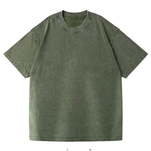 เสื้อยืดผู้ชายสไตล์วินเทจลำลองแบบสั่งทำพิเศษ ไซส์พลัส ผ้าฝ้าย 100% ทรงยาวโอเวอร์ไซส์ สีพื้น ฟอกขาวอย่างดี เป็นมิตรต่อสิ่งแวดล้อม - Product Image 2