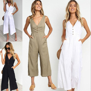 Women V Neck Romper Elegant Casual One Piece Outfit Fashion Daily Wear Soft Stretch Clothing Stylish Summer Design - Product Image 4
