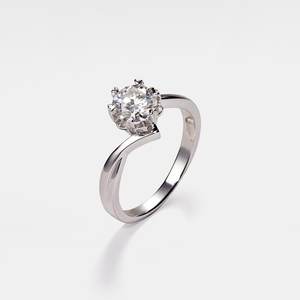 Moissanite Ring 925 Sterling Silver Engagement Ring Wedding Ring Anniversary Gift Promise Ring For Women - Product Image 4