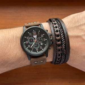 Montre à quartz tendance pour homme, ensemble de montres pour homme, style business décontracté, montres pour hommes - Product Image 1