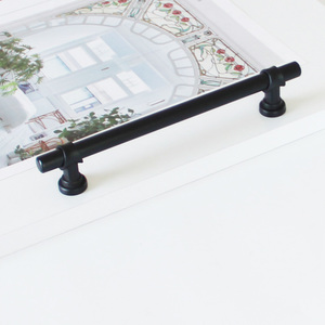 Trending Product Modern Matte Black Zinc Alloy T <b>Bar</b> Cabinet Handle Drawer <b>Pull</b> <b>for</b> Kitchen Bathroom Dining Room Nightstands - Product Image 1