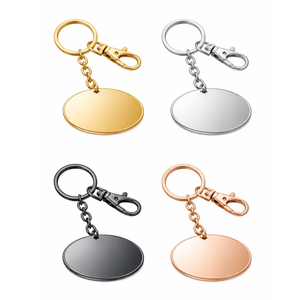 Llavero de metal en blanco para grabado con logotipo personalizado en acero inoxidable. - Product Image 2