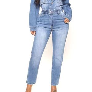 Pantalones Vaqueros de Calidad Profesional para Mujer, Ajuste Personalizado, Elásticos, con Marca Privada y Servicio de Pedidos al por Mayor - Product Image 1