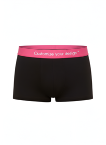 Men's Cotton Knitted <b>Boxer</b> Briefs Mid-Rise Breathable Anti-Bacterial Underwear Elastic Waistband <b>Custom</b> Logo Waist XL Daily Wear - Product Image 2