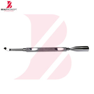 Pousse-cuticules double face de haute qualité, grattoir en acier inoxydable argenté, outil de manucure pour éliminer les peaux mortes, outils de qualité professionnelle pour salon. - Product Image 3