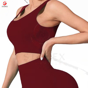 2pcs Nude Yoga Set, Summer <b>Back</b>-Shaping Quick-Dry Fitness Outfit for Women, High-Waist Leggings and Sports Bra Set - Product Image 6