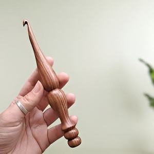 Custom Logo Resin Wood Hybrid <b>Crochet</b> <b>Hook</b> Ergonomic Design Knitting Needle Wholesale Luxury Weaving Tool for Artisan Yarn Shops - Product Image 2