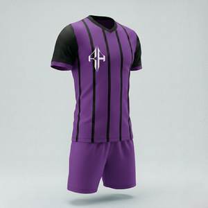 Uniforme de Fútbol para Hombre de Alta Calidad, 100% Poliéster, Cuello en V, Manga Corta, Personalizable, Transpirable, con Logotipo Personalizado por RIVIAN ATLANTIC - Product Image 3