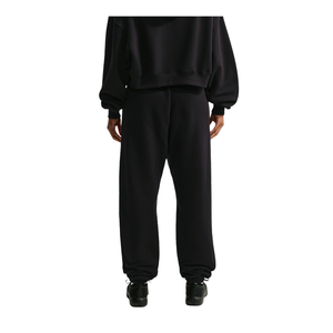 Pantalon de jogging pour homme Shakargarh, noir, mi-lourd, coupe large, taille élastique avec cordon de serrage, respirant, polyester/coton, pantalon de survêtement d'hiver - Product Image 5
