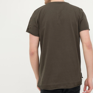 Camisetas de hombre vintage con lavado ácido, rasgadas y desgastadas, de corte oversize, 2025, al por mayor, personalizadas, 100% algodón, manga corta, transpirables, de secado rápido - Product Image 2