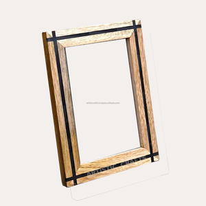 Eco-Friendly Mango Wood Solid <b>Photo</b> Display <b>Frame</b> Creative Wooden Tabletop or Wall Mount Pack - Product Image 2
