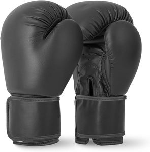 Gants de boxe en similicuir haut de gamme personnalisés en gros, ajustables avec fermeture pour hommes et femmes, entraînement, sparring, Muay Thai - Product Image 1