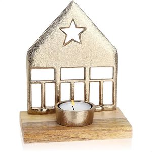 Adorno Navideño Personalizable de Aluminio y Madera, Estilo Rústico, para Decoración Festiva de la Sala de Estar - Product Image 6