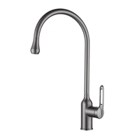 Robinet thermostatique monocommande moderne en laiton brossé avec douchette extractible pour salle de bain d'hôtel ou évier de cuisine