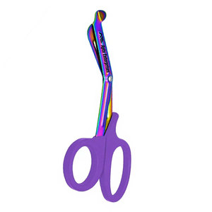 Ciseaux EMT 7,25 pouces, lames arc-en-ciel avec manche orange, acier inoxydable allemand, ciseaux utilitaires EMT, bandage de traumatisme, paramédical - Product Image 6