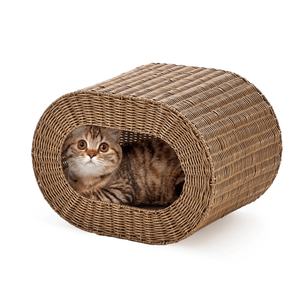 บ้านแมวแบบถักมือสำหรับใช้ในบ้าน แข็งแรง ทนทาน เหมาะสำหรับแมวหลายตัว พร้อมเสื่อสองด้านสำหรับทุกฤดู - Product Image 1