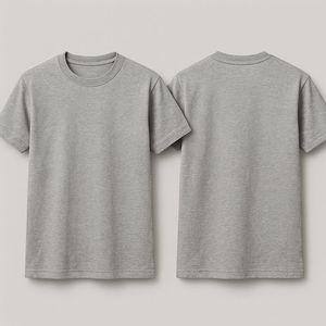 Camiseta Unisex con Logotipo Personalizado OEM, Ecológica, Antibacteriana, 100% Algodón, Cuello en V, Tela Dobby, Estampado con Marca de Agua, Corte Regular - Product Image 2