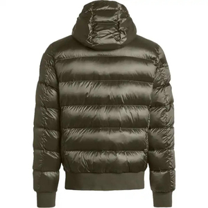 Padded Hooded Zipper Front <b>Jacket</b> with Ribbed Cuffs Breathable <b>Fleece</b> <b>Lined</b> Warm Windproof Casual Men's Winter Outerwear - Product Image 6
