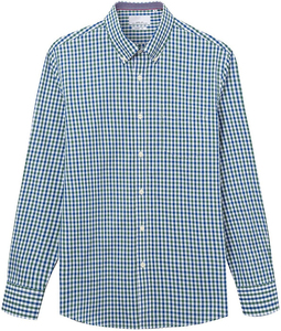 Chemise décontractée personnalisée pour homme, à manches longues, col rond, boutonnée, à carreaux, coupe classique, 100 % coton respirant, OEM ODM, vente en gros - Product Image 3